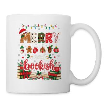 Fröhliche und bücherbezogene Weihnachtsfestlektüre - Tasse - Weiß - Rechts