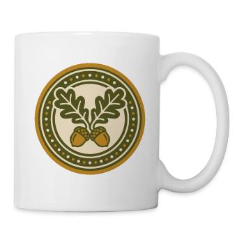 Eichenlaub Abzeichen Heimat Grafik - Tasse - Weiß - Rechts