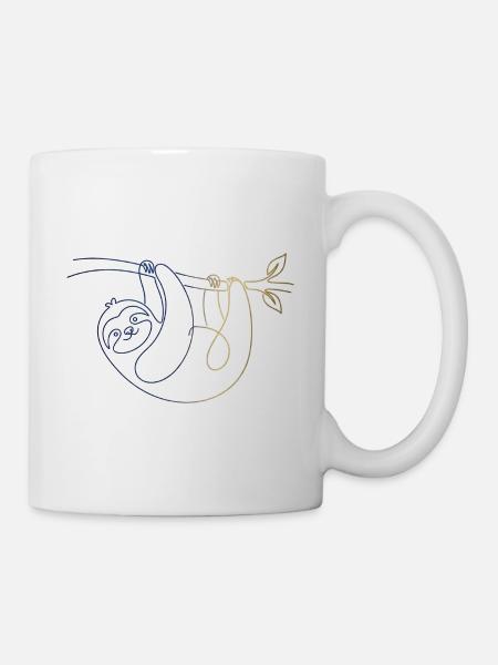 Faultier - Tasse - Weiß