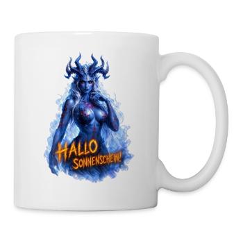 Hallo Sonnenschein! – Dämonin Design - Tasse - Weiß - Rechts