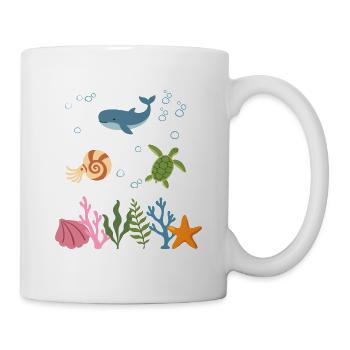 Wal Unterwasser Kinder Nautilus - Tasse - Weiß - Rechts