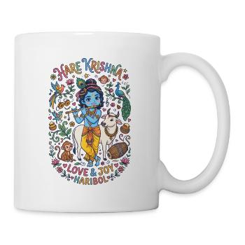Cute Krishna Doodle – Hare Krishna Love & Joy  - Tasse - Weiß - Rechts