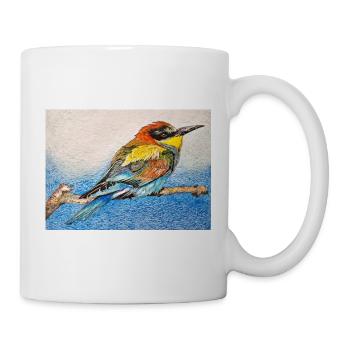 Vogel - Bienenfresser II. - Tasse - Weiß - Rechts