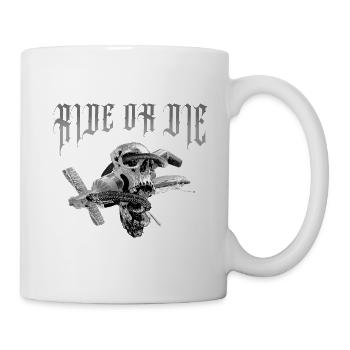 Skull_Ride_or_die - Tasse - Weiß - Rechts