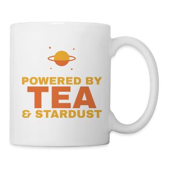Angetrieben von Tee und Sternenstaub-Weltraumliebhaber-Tee - Tasse - Weiß - Rechts