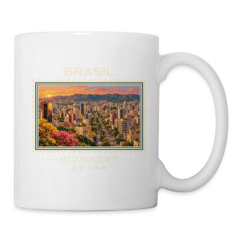 Brasilien Belo Horizonte Vintage Reisemarke - Tasse - Weiß - Rechts