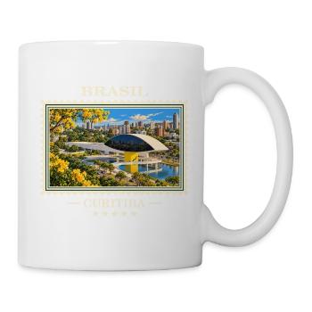 Brasilien Curitiba Vintage Reisemarke - Tasse - Weiß - Rechts