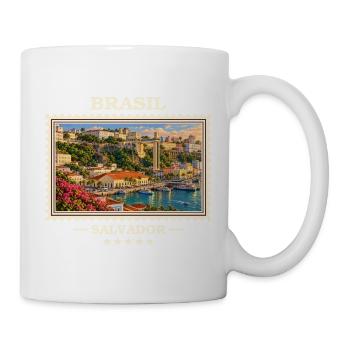 Brasilien Salvador Vintage Reisemarke - Tasse - Weiß - Rechts