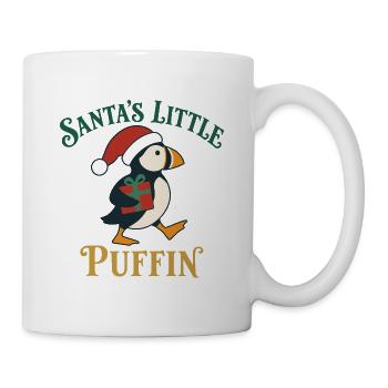 Weihnachtsmanns kleiner Papageitaucher süßer Weihnachtsvogel - Tasse - Weiß - Rechts