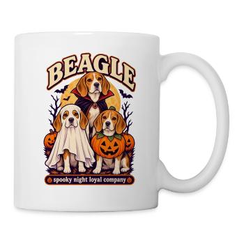 Spooky Night Loyal Company – Beagle Halloween Hund - Tasse - Weiß - Rechts
