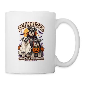Spooky Night Loyal Company – Schnauzer Halloween - Tasse - Weiß - Rechts