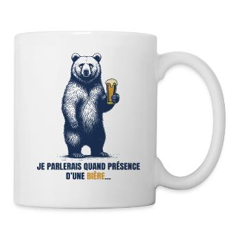 Humor Beer Bear - Tasse - Weiß - Rechts