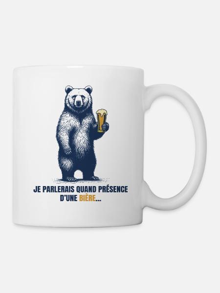 Humor Beer Bear - Tasse - Weiß