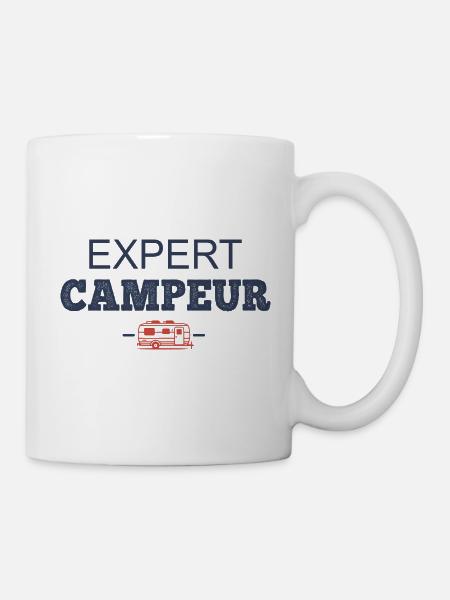 Camping-Humor-Camper-Experte - Tasse - Weiß