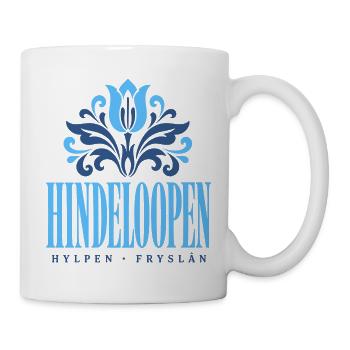 Hindeloopen Hylpen Folklore Tulpe Typo - Tasse - Weiß - Rechts