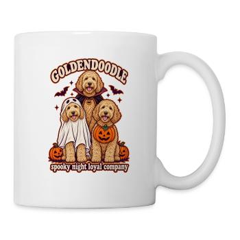 Spooky Night Loyal Company – Goldendoodle Hundemama - Tasse - Weiß - Rechts