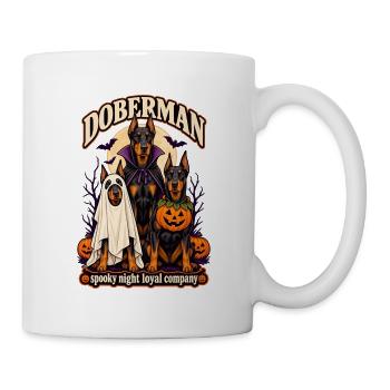 Spooky Night Loyal Company – Dobermann Halloween - Tasse - Weiß - Rechts