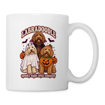 Spooky Night Loyal Company – Labradoodle Halloween - Tasse - Weiß - Rechts