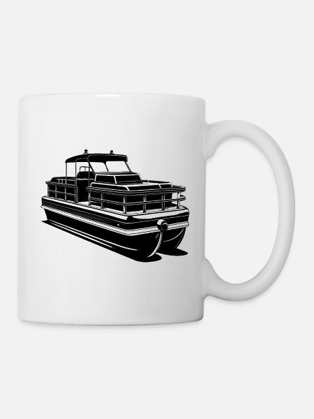 Pontonboot - Tasse - Weiß