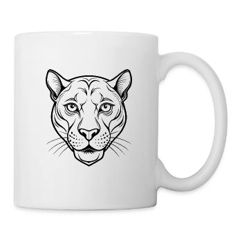 Panthergesicht - Tasse - Weiß - Rechts