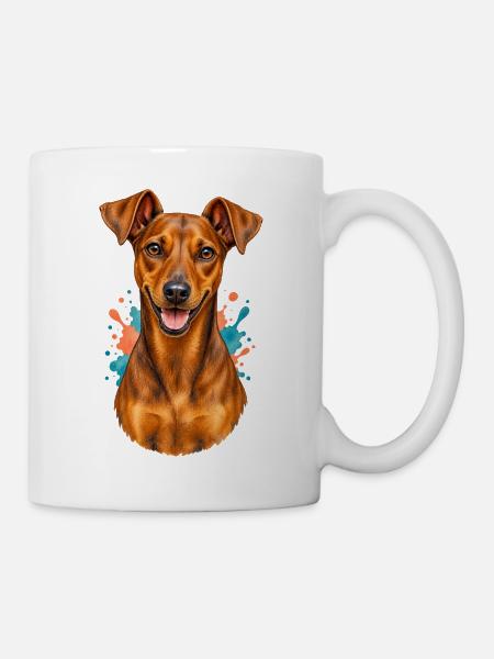 Deutscher Pinscher - Tasse - Weiß