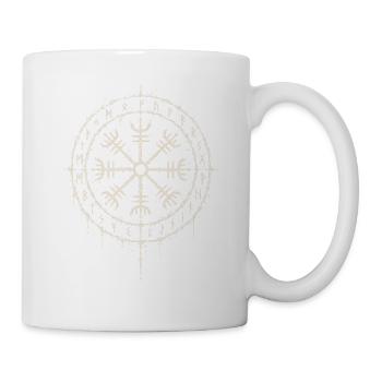 Der dreifache Mond im Runenkreis - Tasse - Weiß - Rechts