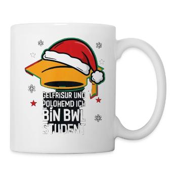 Gelfrisur Und Polohemd BWL Student Weihnachten - Tasse - Weiß - Rechts