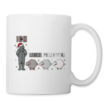 Ich Und Meine Follower Schäfer Schafe Weihnachten - Tasse - Weiß - Rechts