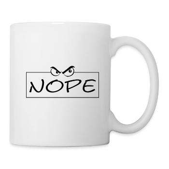 Dunkle Augen Minimalismus - Tasse - Weiß - Rechts