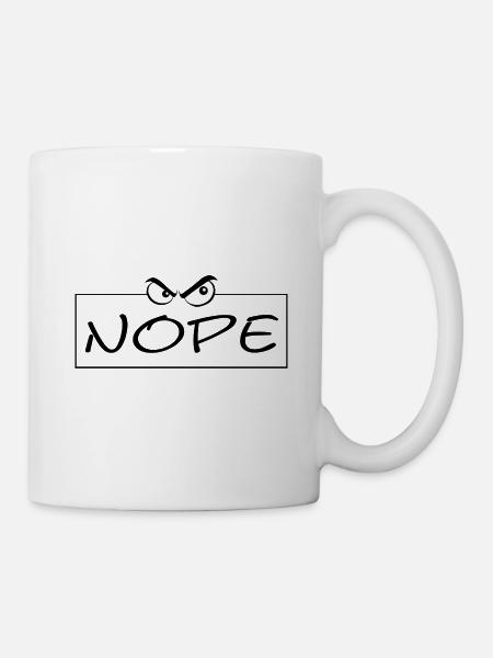 Dunkle Augen Minimalismus - Tasse - Weiß