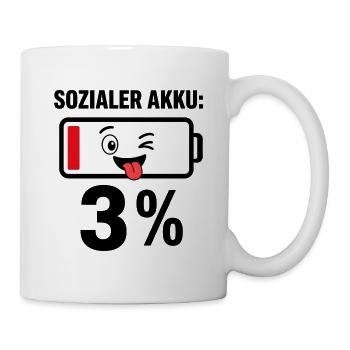 Witziger Akku Ladebalken  - Tasse - Weiß - Rechts