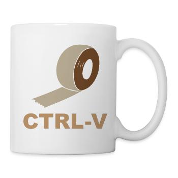 Strg-V Retro Ribbon - Tasse - Weiß - Rechts