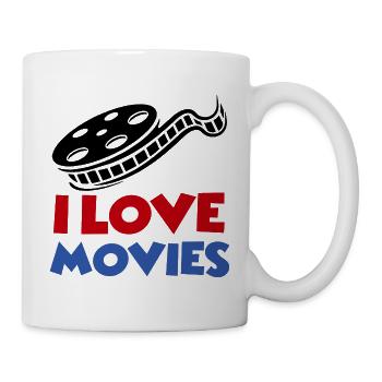Liebe zu Filmen - Tasse - Weiß - Rechts