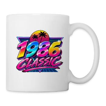 Neonpalmen 1986 Retro - Tasse - Weiß - Rechts