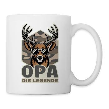 Opa die Legende Hirsch - Tasse - Weiß - Rechts