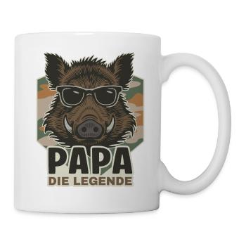 Papa die Legende Wildschwein - Tasse - Weiß - Rechts