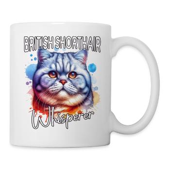 Britisch Kurzhaar Katze Flüsterer - Tasse - Weiß - Rechts