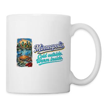 Minneapolis Retro Vintage Lakes Loon Hotdish - Tasse - Weiß - Rechts