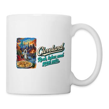 Cleveland Retro Vintage Rock Lake Erie Pierogi - Tasse - Weiß - Rechts