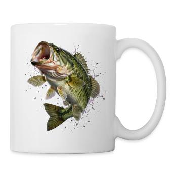 Fisch, Angeln, Fischer - Tasse - Weiß - Rechts