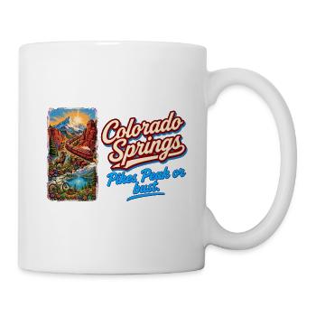 Colorado Springs Retro Vintage Pikes Peak Design - Tasse - Weiß - Rechts