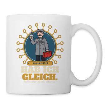 Hausmeister – Geschenk Rente Abschied Schule - Tasse - Weiß - Rechts