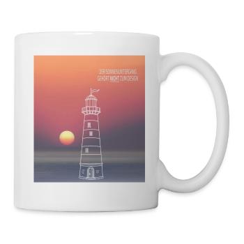 Der Sonnenuntergang gehört nicht zum Design - Tasse - Weiß - Rechts