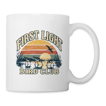 First Light Bird Club Vogelbeobachtung - Tasse - Weiß - Rechts
