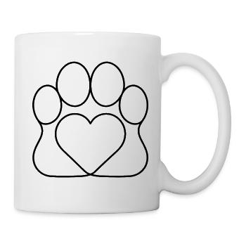 Paw Heart - Tasse - Weiß - Rechts
