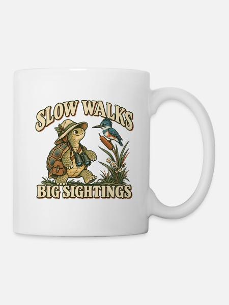 Schildkröte Vogelbeobachter - Tasse - Weiß