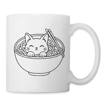 Ramen-Kätzchen - Tasse - Weiß - Rechts