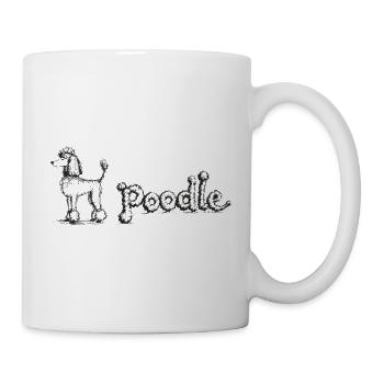 Pudel - Tasse - Weiß - Rechts