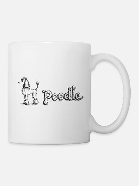 Pudel - Tasse - Weiß