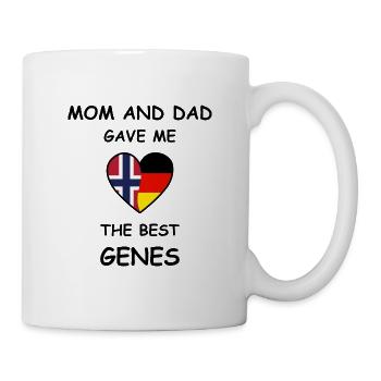 Norwegen und Deutschland - Best Genes Wurzeln - Tasse - Weiß - Rechts
